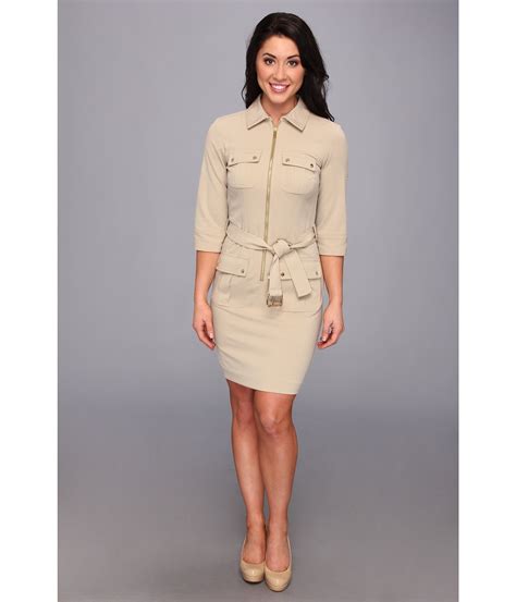 michael kors khaki dress|Michael Kors high end dresses.